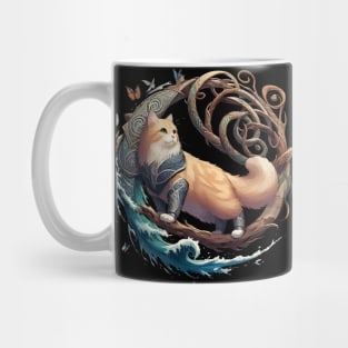 Cute Viking Cat Norse Mythology Celtic Knot Mug